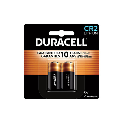 Duracell Specialty High-Power Lithium Batteries, CR2, 3 V, 2/Pack (CR2B2PK)