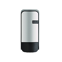 SOAP2O Wall Mounted Dispensers, 1,000 mL, 5 x 5 x 11, Black/Faux Stainless Steel, 12/Carton (2100BS13SPR)