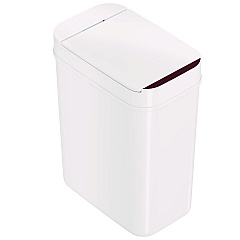 HLS Commercial Plastic Sensor Trash Can, 3 gal, Plastic, White (HLSSP03WW)