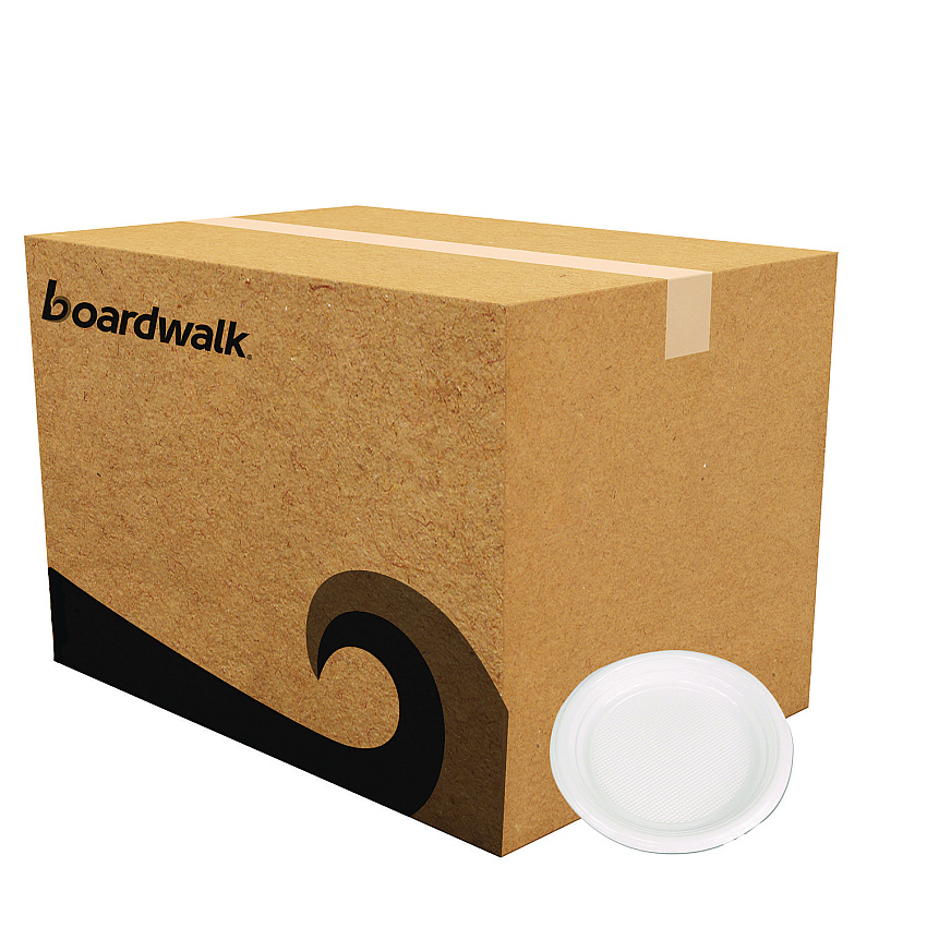 Boardwalk Hi-Impact Plastic Dinnerware, Plate, 6" dia, White, 1,000/Carton (BWKPLTHIPS6WH)