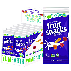 YumEarth Organic Fruit Snacks, Assorted Flavors, 2 oz Bag, 12/Carton (22002288)