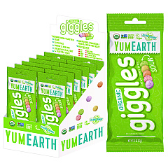 YumEarth Organic Sour Giggles, Assorted Flavors, 2 oz Bag, 12/Carton (22002290)