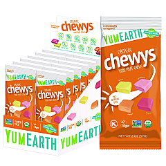 YumEarth Organic Chewys, Assorted Flavors, 2 oz Bag, 12/Carton (22002291)