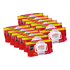 Sani Professional No-Rinse Sanitizing  Multi-Surface Wipes, 9 x 8, Unscented, White, 72 Wipes/Pack, 12 Packs/Carton (M30472)