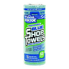 Sellars Absorbent Materials TOOLBOX Blue Shop Towels, 1-Ply, 11 x 9.4, Blue, 55 Sheets/Roll, 30 Rolls/Carton (54400)