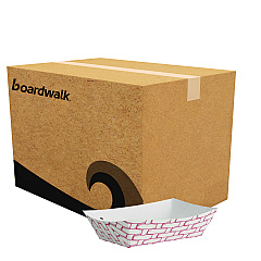 Boardwalk Paper Food Baskets, 0.25 lb Capacity, 2.69 x 1.05 x 4, Red/White, 1,000/Carton (BWK30LAG025)