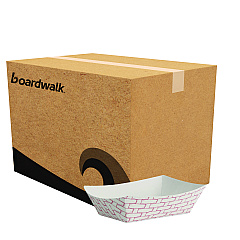 Boardwalk Paper Food Baskets, 0.5 lb Capacity, Red/White, 1,000/Carton (BWK30LAG050)