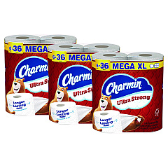 Charmin Ultra Strong Bathroom Tissue, Septic Safe, 2-Ply, White, 330 Sheets/Roll, 6 Rolls/Pack, 3 Packs/Carton (13449)