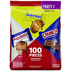 Butterfinger Assorted Party Candy Pack Mini, Chocolate, 35.7 oz Bag, 100 Pieces (22002356)