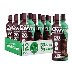 Owyn 20 g Protein Drink, Chocolate, 12 oz Bottle, 12/Carton (38200001)