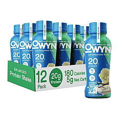Owyn 20 g Protein Drink, Vanilla, 12 oz Bottle, 12/Carton (38200002)