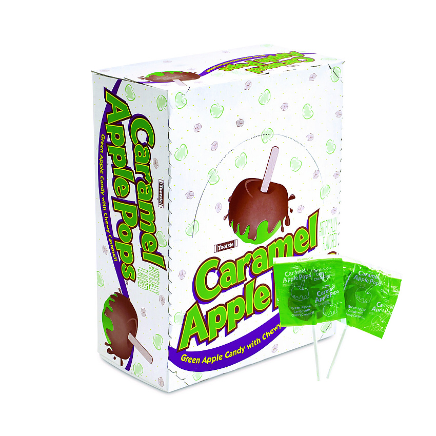 Tootsie Roll Caramel Apple Pops, 0.63 oz, 48/Box (20900083)
