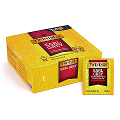 TWININGS Tea Bags, Earl Grey, Individually Wrapped, 100/Carton (22002386)