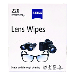 Zeiss Lens Wipes, 6 x 5, 220/Carton (22002393)