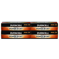 Duracell Power Boost CopperTop Alkaline AAA Batteries, 36/Pack, 4 Packs/Carton (MN24P36CT)