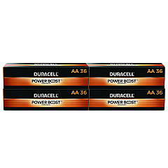 Duracell Power Boost CopperTop Alkaline AA Batteries, 36/Pack, 4 Packs/Carton (AACTBULK36CT)