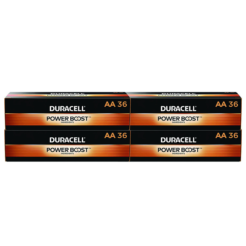 Duracell Power Boost CopperTop Alkaline AA Batteries, 36/Pack, 4 Packs/Carton (AACTBULK36CT)