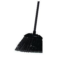 Rubbermaid Commercial Angled Lobby Broom, Poly Bristles, 35" Handle, Black (637400BLA)