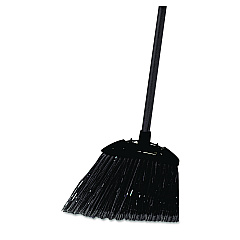 Rubbermaid Commercial Angled Lobby Broom, Poly Bristles, 35" Handle, Black (637400BLA)