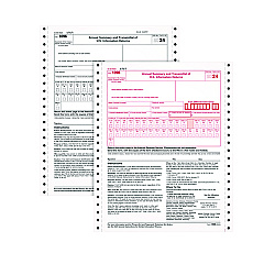 TOPS 1096 Summary Transmittal Tax Forms, Two-Part Carbonless, 8 x 11, 1/Page, 10 Forms (2202)