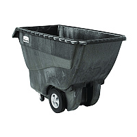 Rubbermaid Commercial Structural Foam Tilt Truck, Rectangular, 1,000 lb Capacity, Black (1013BLA)