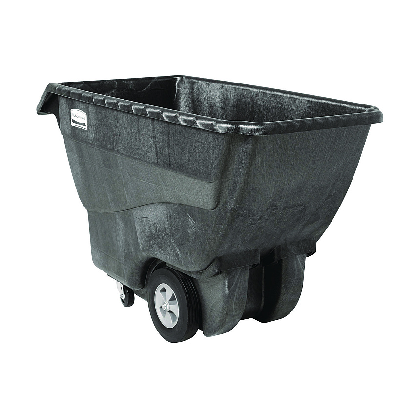 Rubbermaid Commercial Structural Foam Tilt Truck, Rectangular, 1,000 lb Capacity, Black (1013BLA)