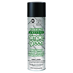 Simple Green Foaming Crystal Industrial Cleaner and Degreaser, 20 oz Aerosol Spray, 12/Carton (19010)