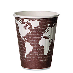 Eco-Products World Art Renewable and Compostable Insulated Hot Cups, PLA, 8 oz, 40/Pack, 20 Packs/Carton (EPBNHC8WD)