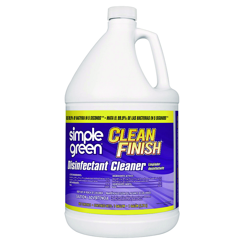 Simple Green Clean Finish Disinfectant Cleaner, 1 gal Bottle, Herbal (01128EA)