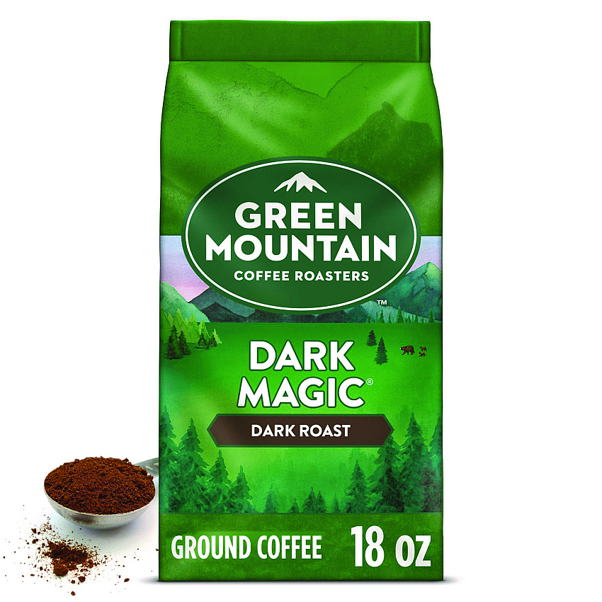 Green Mountain Coffee Dark Magic Ground Coffee, 18 oz Bag (7134EA)