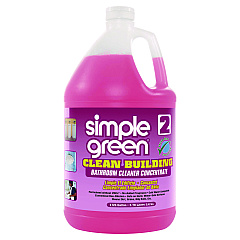 Simple Green Clean Building Bathroom Cleaner Concentrate, Unscented, 1 gal Bottle, 2/Carton (11101CT)