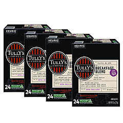 Tully's Coffee Breakfast Blend Coffee K-Cups, 96/Carton (192719CT)
