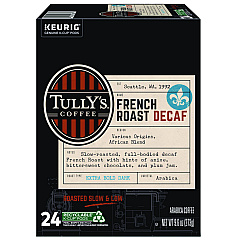 Tully's Coffee French Roast Decaf Coffee K-Cups, 24/Box (192419)