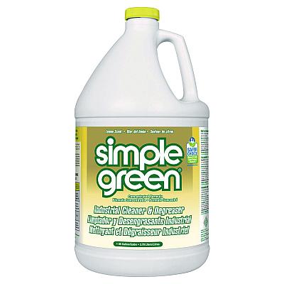Simple Green Industrial Cleaner and Degreaser, Concentrated, Lemon, 1 gal Bottle, 6/Carton (14010)