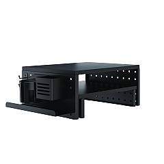 Kantek Pegboard Riser, For 32" Monitors, 15.9 x 11.8 x 7.3, Black, Supports 20 lbs (PBS530)