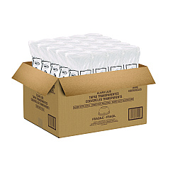 Dart Dome-Top Sundae/Cold Cup Lids, Fits 12 oz to 24 oz Cups, Clear, 1,000/Carton (16LCDHX)