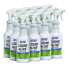 Dymon LIQUID ALIVE Odor Digester, 32 oz Bottle, 12/Carton (33632)