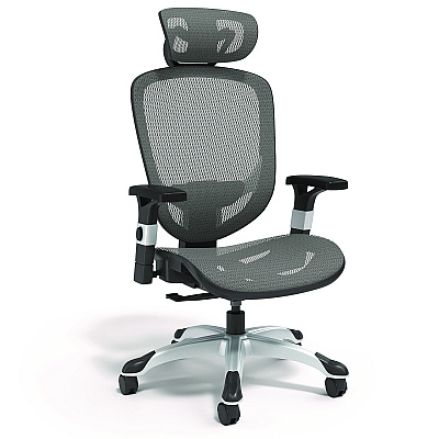 Alera Minerva Ergonomic Mesh Swivel Task Chair, Supports Up to 275 lb, 17.24 to 20.98 Seat Height, Gray Seat, Gray Back, Black Base (ALEMV41BME48)