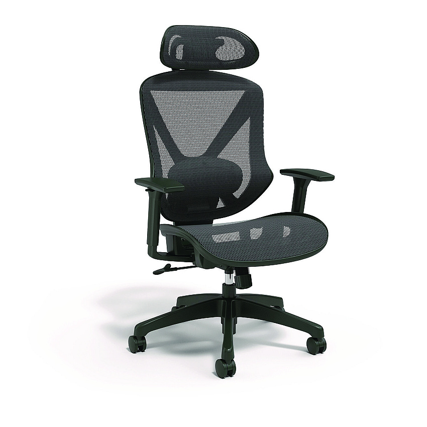 Alera Taunton Ergonomic Mesh Swivel Task Chair, Supports Up to 275 lb, 17.44 to 20.98 Seat Height, Black Seat/Back, Black Base (ALETN41BME18)
