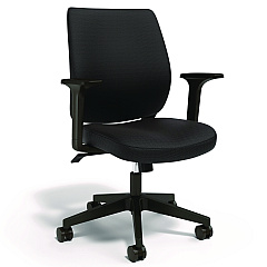 Alera Wessex Ergonomic Fabric Task Chair, Supports Up to 275 lb, 17.13 to 20.83 Seat Height, Black Seat/Back, Black Base (ALEWX4217)
