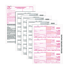 TOPS Five-Part 1099-NEC Tax Forms, 8.5 x 11, 3/Page, 50/Pack (22993NEC)