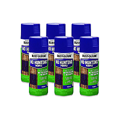 Rust-Oleum Specialty No Hunting Purple Spray Paint, Flat No Hunting Purple, 12 oz Aerosol Can, 6/Carton (270970CT)
