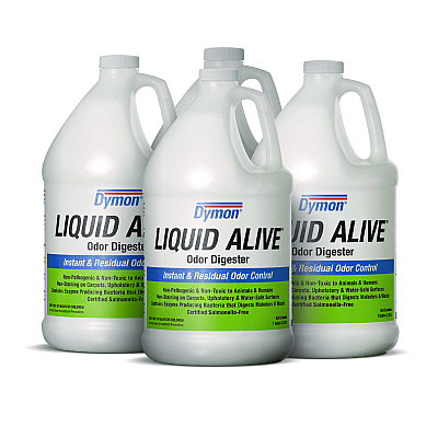 Dymon LIQUID ALIVE Odor Digester, 1 gal Bottle, 4/Carton (33601)