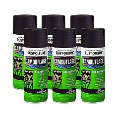 Rust-Oleum Camouflage Spray Paint, Flat Earth Brown, 12 oz Aerosol Can, 6/Carton (279178CT)