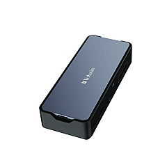Compatible Verbatim USB-C Pro Docking Station 15-in-1 256GB Vi3000 SSD, Audio/DisplayPort/HDMI/Micro SD/RJ45/SD/USB-A/USB-C, Gray (32174)