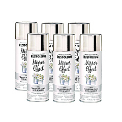 Rust-Oleum Specialty Mirror Effect Spray Paint, High Gloss Mirror, 6 oz Aerosol Can, 6/Carton (301494CT)