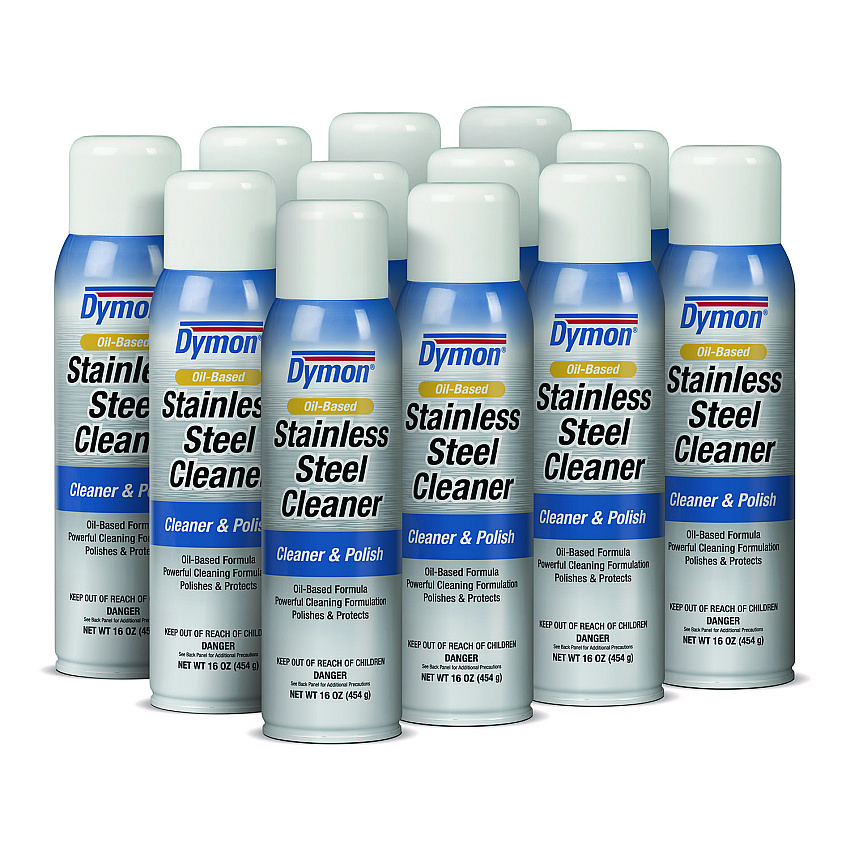 Dymon Stainless Steel Cleaner, 16 oz Aerosol Spray, 12/Carton (20920)
