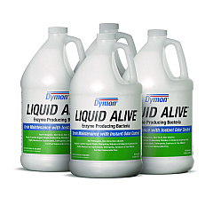 Dymon LIQUID ALIVE Enzyme Producing Bacteria, 1 gal Bottle, 4/Carton (23301)