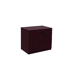 Alera Valencia Series Lateral File, 2 Legal/Letter-Size File Drawers, Mahogany, 34" x 22.75" x 29.5" (ALEVA513622MY)