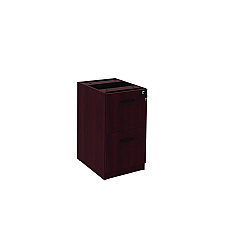 Alera Valencia Series Full Pedestal File, Left or Right, 2 Legal/Letter-Size File Drawers, Mahogany, 15.63" x 20.5" x 28.5" (ALEVA542822MY)